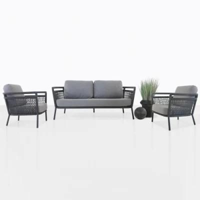 Outdoor Garden Furniture Collection Deep Seating Rope Woven Sectional Sofa Set