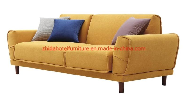 Japan Style Living Room Furniture Fabric Modern Wooden Legs Sofa