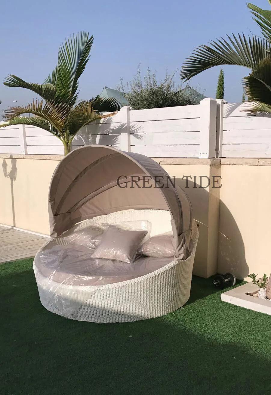 Outdoor Leisure Home Wicker Furniture Patio Garden Rattan Daybed Sofa Set