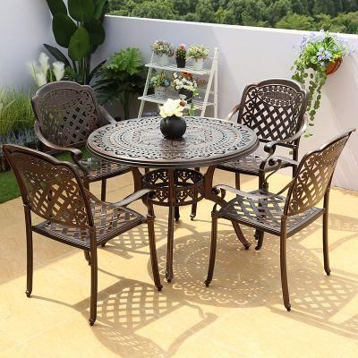 Cast Aluminum Table Chair Single Seat Sofa Set Design Outdoor Garden Furniture