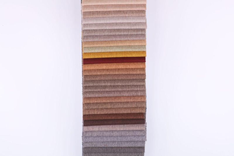 2022 China High Quality Polyester Plain Linen Upholstery Fabric for Sofa and Chair