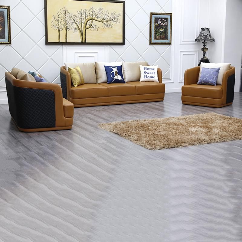 (SP-SF215C) Nordic Leather Living Room Furniture Office Sofa
