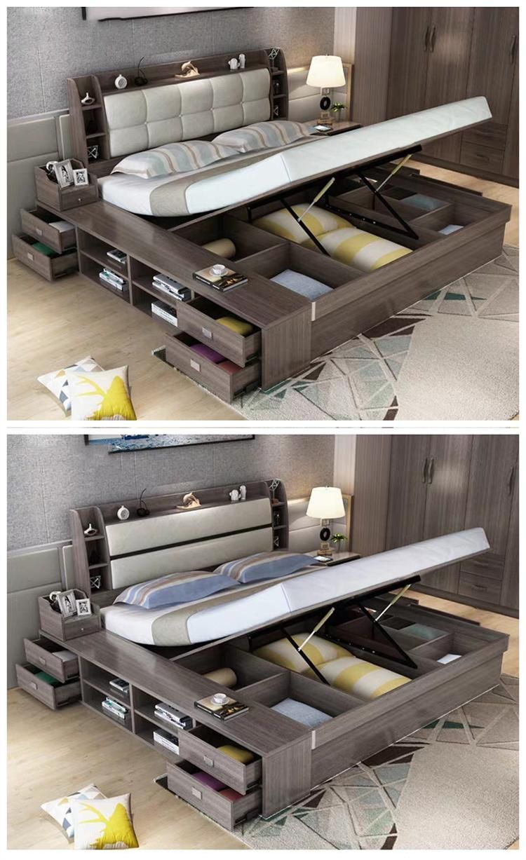 Modern and Fashion Design Wooden Furniture Bedroom Bed