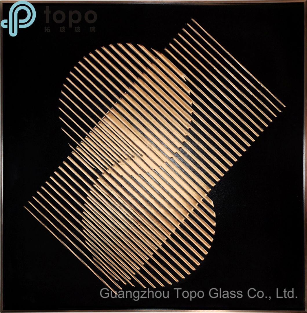 Abstract Glass Painting for Wall Decoration From Guangzhou (MR-YB6-2044A)