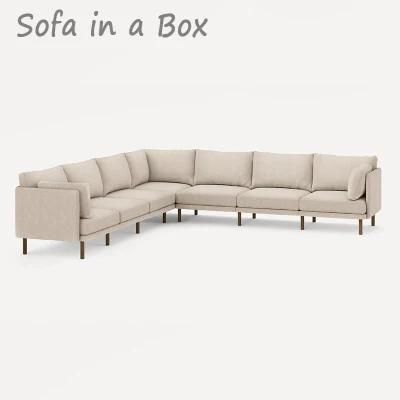 Midcentury Modern Assembly Couches Sofa in China Living Room Furniture L-Shaped-Sofa with Massage USB