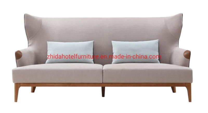 High Back Modern Living Room Furniture Hotel Reception Area Fabric Sofa