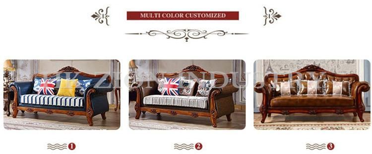 Royal Luxury European Style Living Room Sofa Couches Living Room Furniture Sofa Set Blue Leather Homeliving Furniture Recliner Sofa