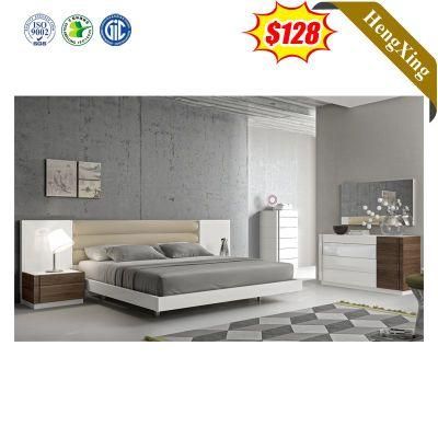 Wholesale Hotel Leather Wooden Bedroom Furniture Set Storage Double King Sofa Bed