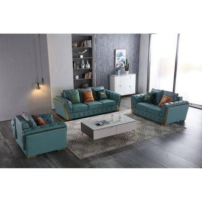 Luxury American Modern Living Room Set 3seater Sectional Leather Sofa for Home Furniture