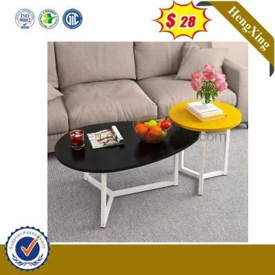 Modern Home Furniture Sofa Side Tables TV Stand Customized Size Metal Legs Round Coffee Table