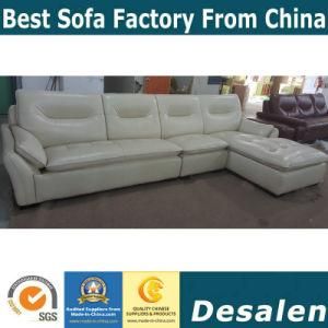 Luxury Furniture Wood Leather Sofa for Home Furniture (B. 985)