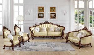 Antique Sofa, Leather Sofa, New Classic Sofa (B011)