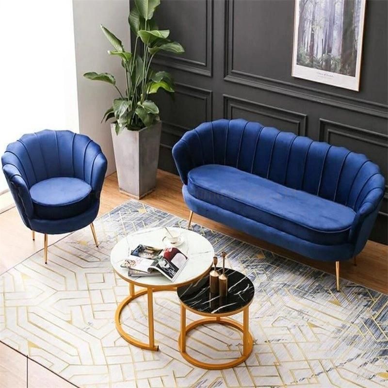 Customized Office Furniture Sets Combination Living Room Egg Chair Lounge European Style Grey Linen Fabric Living Room Three Seater Sofa