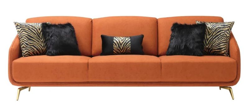 Foshan Home Furniture Manufacturer Villa Living Room Latest Modern Design Luxury Velvet Fabric 3 2 1 Sectional Sofa Set Furniture with Good Quality