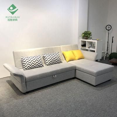 Portable Folding Sofa Bed Solid Wood Frame Convertible Sofa Three Seat Sofa Cum Bed for Living Room