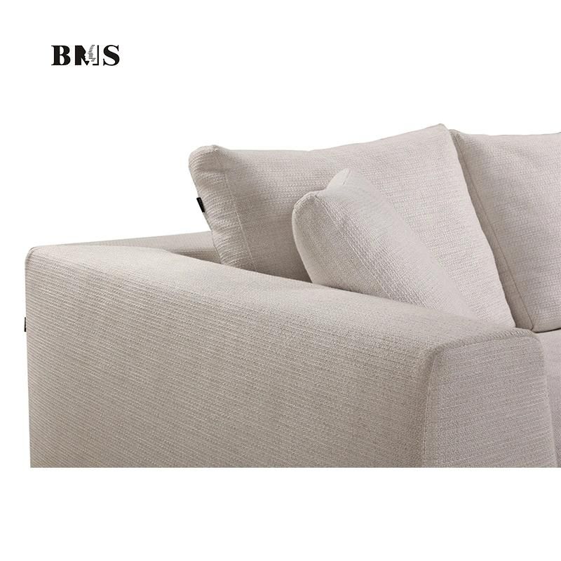 Italian Modern Couch Sectional Home Furniture Corner White Fabric Sofas