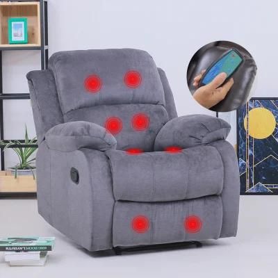 Living Room Chair 8 Point Vibration Massage Manual Reclining Sofa