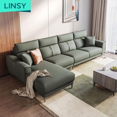 Hot Sale with Armrest Low Back Italian Set Modern Leather Sofa S100