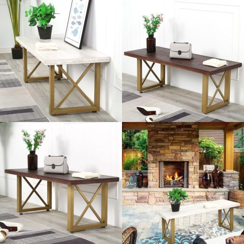 Industrial Cast Iron Office Gold Metal Table Legs