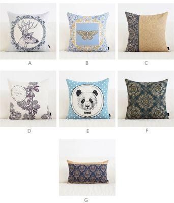 Cotton and Linen Printed Linen Sofa Home Textile Shooting Props Cotton and Linen Pillow Cushion Cloth