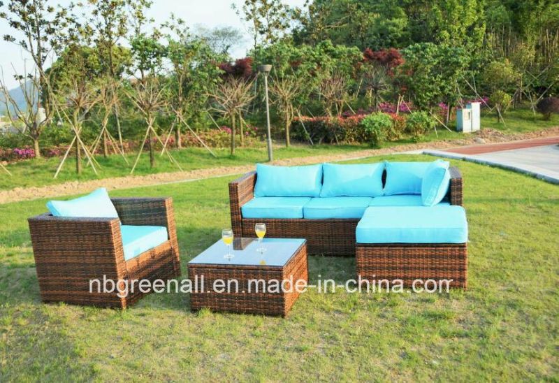 5PCS Hot Modern Patio Rattan Home Corner Sofa Wicker Outdoor Garden Sets Furniture