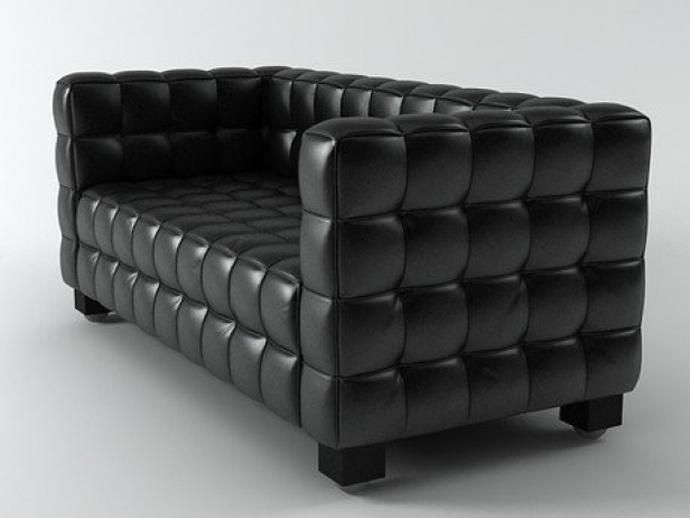 Joseph Hoffmann Cubus Leather Sofa 3001