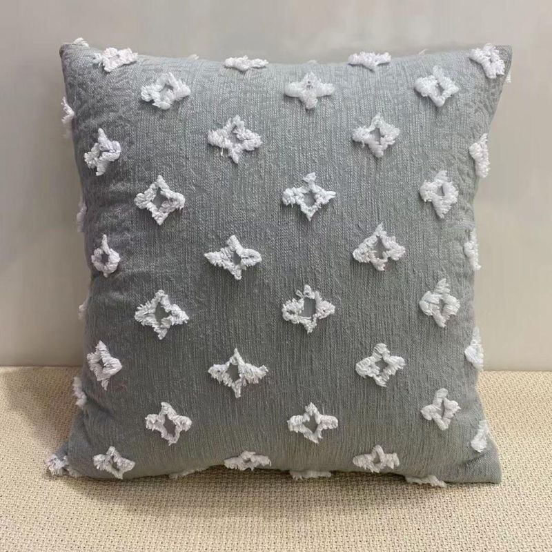 Decor Boho Clipped Jacquard Pillow Cushion for House Warming Striped Jacquard Pillow Case for Bedroom