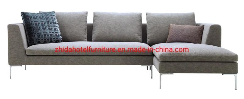 L Shape Fabric Living Room Sectional Modern Sofa