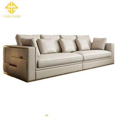 Modern Minimalist Chaise Combination Sectional Living Room Set Designs Furniture Fabric Sofa Feather Late