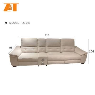 Modern Sofa Home Furniture Solid Wood Frame Fabric Cover Three Seater Living Room Sofa