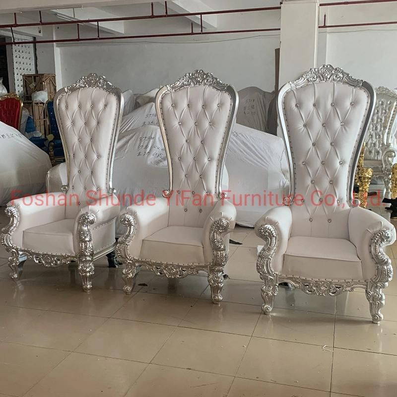 Hotel Lobby Furniture Wood Carved High Back Sofa Chair with Multipurpose Ways in Optional Color for Wedding Furniture