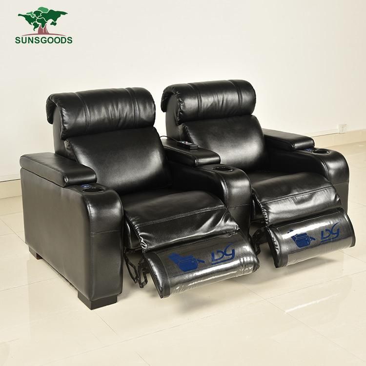 Home Theater Chairs Reclining Black 5 Seats for Sale