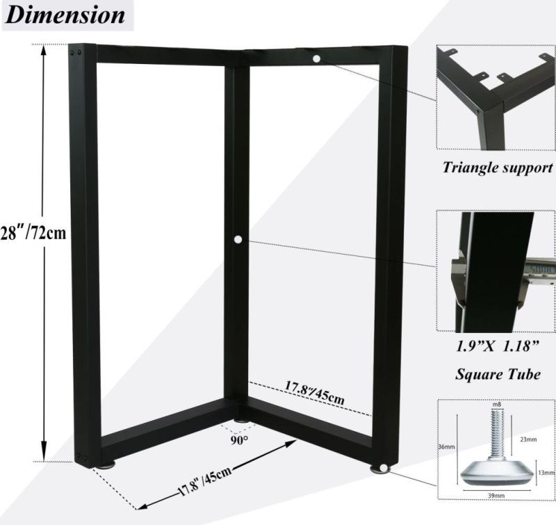 Country Style Table Legs Fit for Office Bench Computer Desk