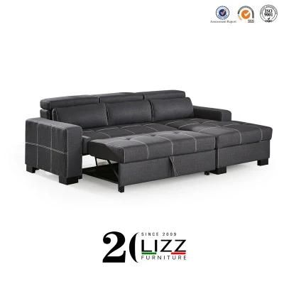Living Room Furniture Leather Storage Sofa Bed