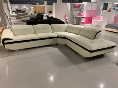 Nova Modern Hotel Office L Shape Reception Sofa Living Room Half Leather Recliner Sofa