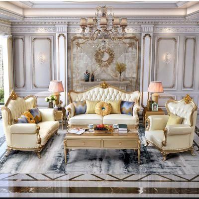 Living Room Furniture Set with American Leather Sofa in Optional Couch Seats and Sofa Furnitures Color