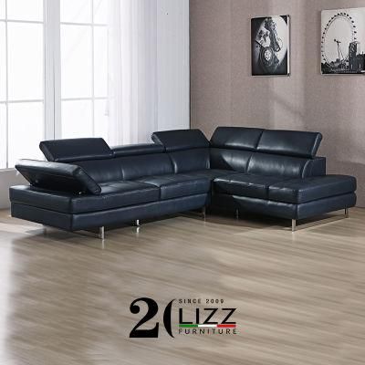 Manufacturer Italian Modern Home Furniture Set Living Room Pure Leather Sectional Sofa