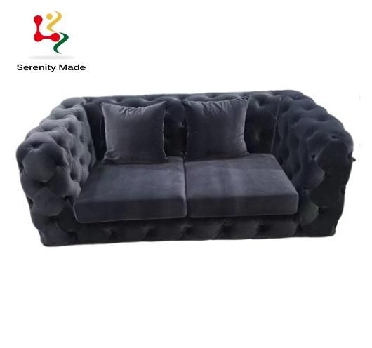 New Style Chesterfield Couch for Hotel Club Living Room Comfortable Tufted Two Seater Sofa