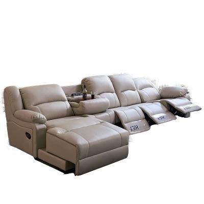 Cheap Price Factory Supplier L Shape Sofa with Charger America Style Electronic Reclining Sectional Sofa with Cup Holder