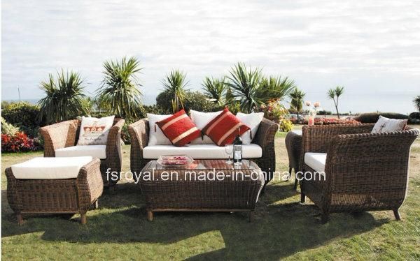 Aluminium Frame Outdoor Sofa Set with Cushion Garden Single Sofa Modern Leisure Sofa Set Rattan Tea Table Patio Furniture