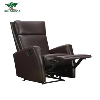Home Theatre Recliner Furniture Living Room Chair Black Genuine Leather Sofa Couch