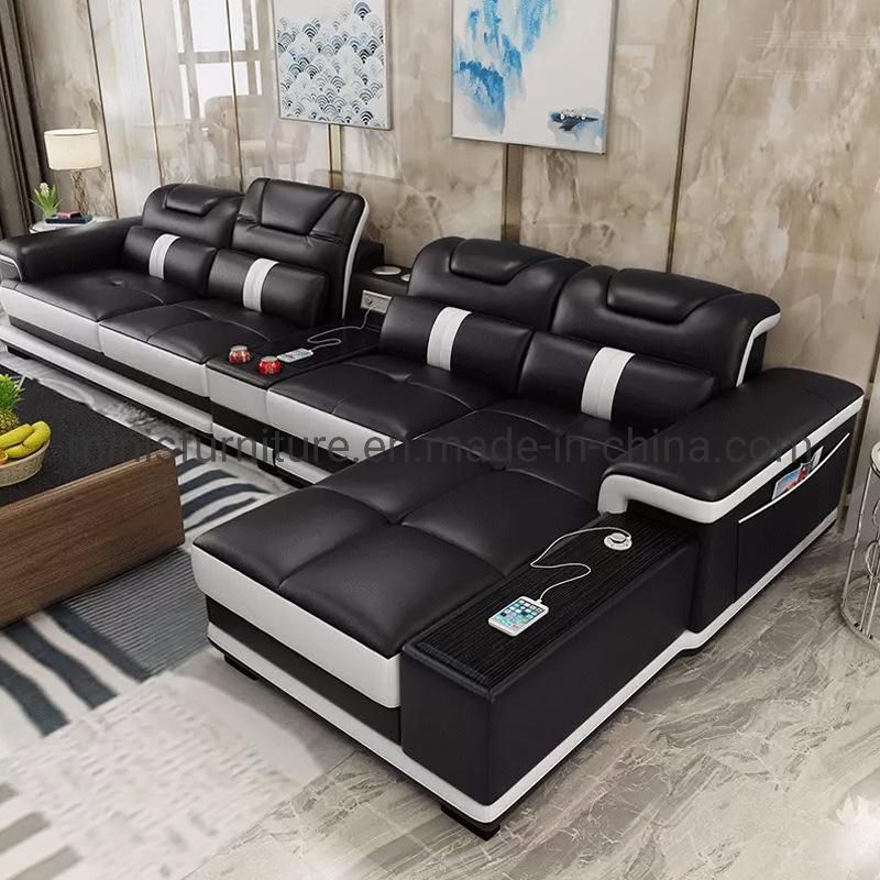 (MN-SF95) Living Room Lazy Adjustable Head Height L-Shaped Sofa