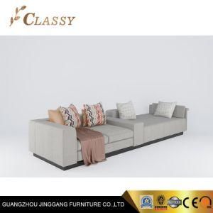 Modern North Europe Style Grey Sectional Sofa for Living Room