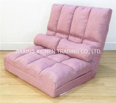 Pink Fabric Bed Room Bay Window Sofa Bed