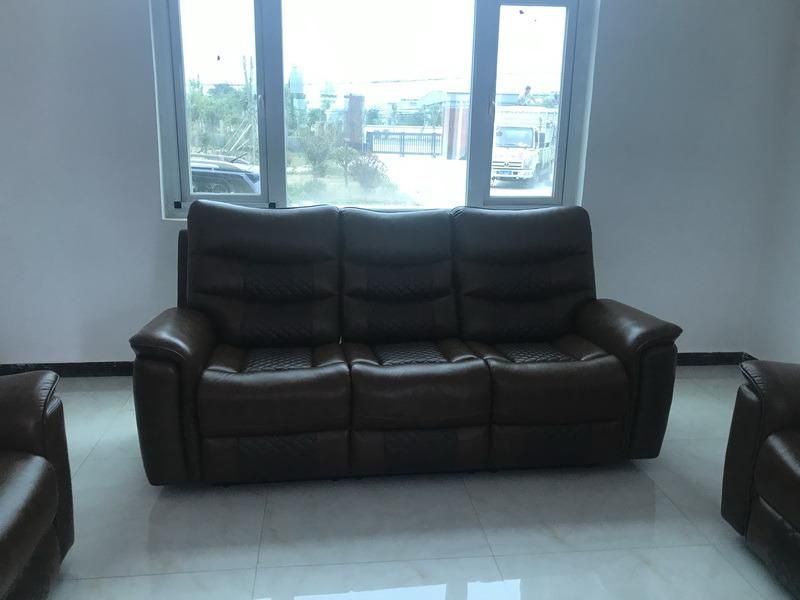 Reclining Sofa with Air Leather Nail for Living Room Furniture