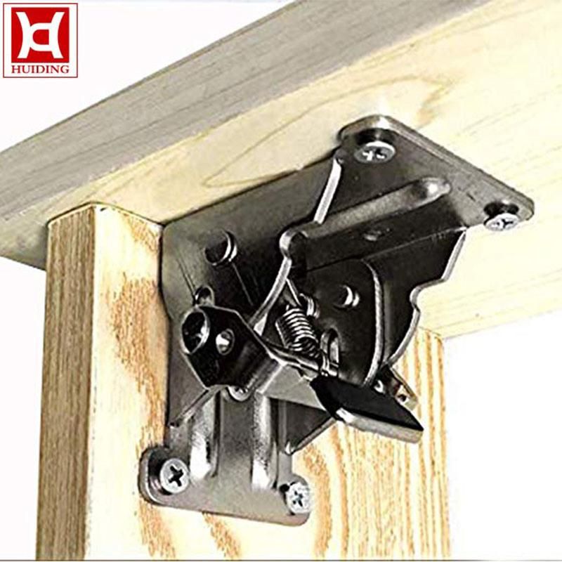 New Design Kitchen Cabinet Sofa Bed Bracket Hinge, High Quality Stamping Steel Folding Table Chair Leg Bracket Hinge