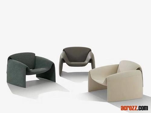 Le Club Chair Modern Design Fabric Lounge Apartment Sofa Chair Original Design Sofa 2 Seater in Vintage Leather Poliform