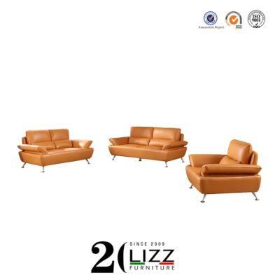 Classical Miami Colorful Customizable Leisure Genuine Leather Sofa Set