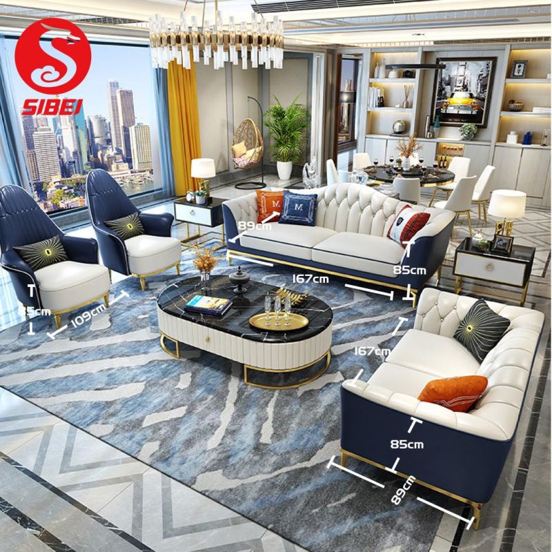 Latest Modern Leisure Home Design U Shaped Sectional Living Room Fabric Upholstered Sofa Sets