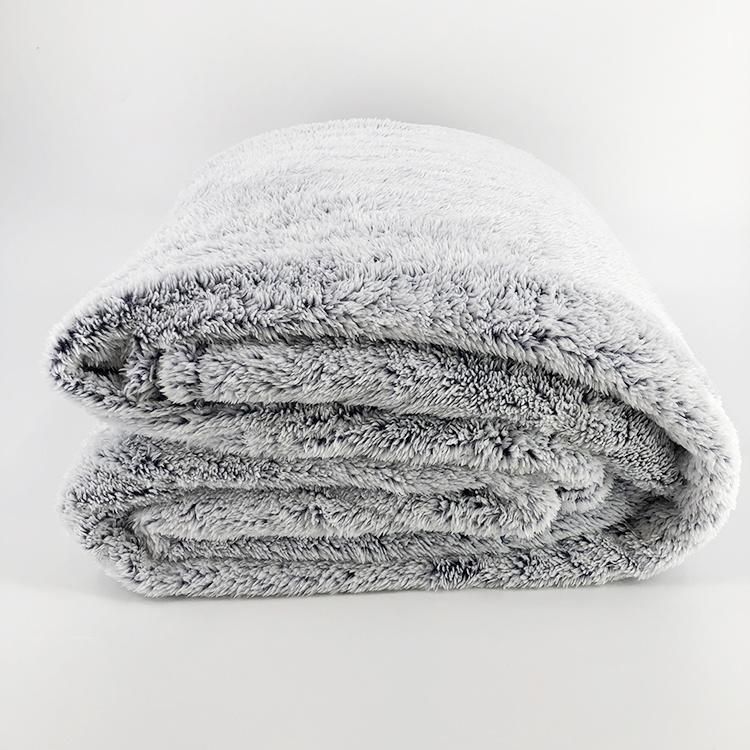 Super Soft 100% Polyester Navy Plush Fuzzy Sofa Bedding Fluffy Fleece Fur Blanket